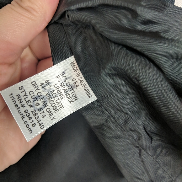 Trina Turk Black White Print Cotton Stretch Bolero - Picture 3 of 5